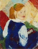 Portrait: Öl auf Leinwand, 42 x 60 cm, "Sophie"